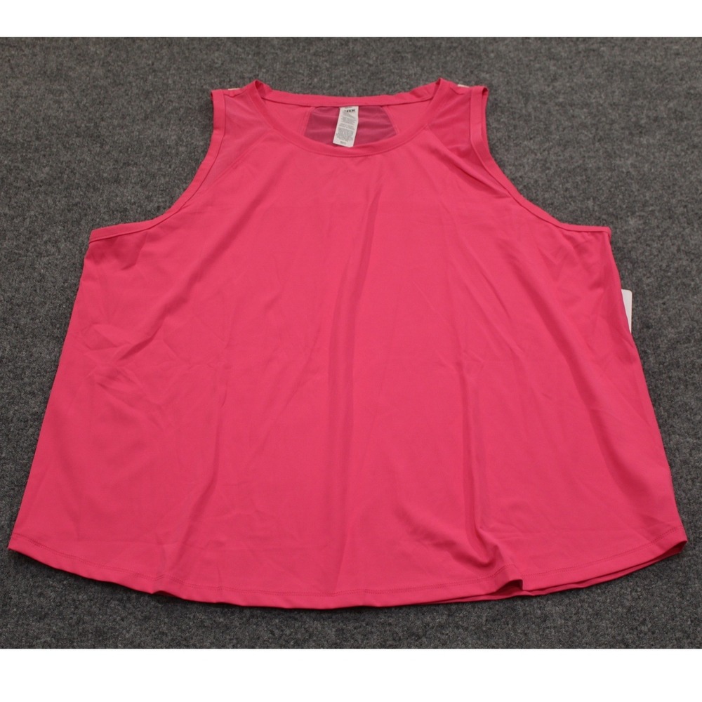RBX Active Womens‎ 2X Pink Mesh Back Sleeveless Workout Tank Top CR3711X